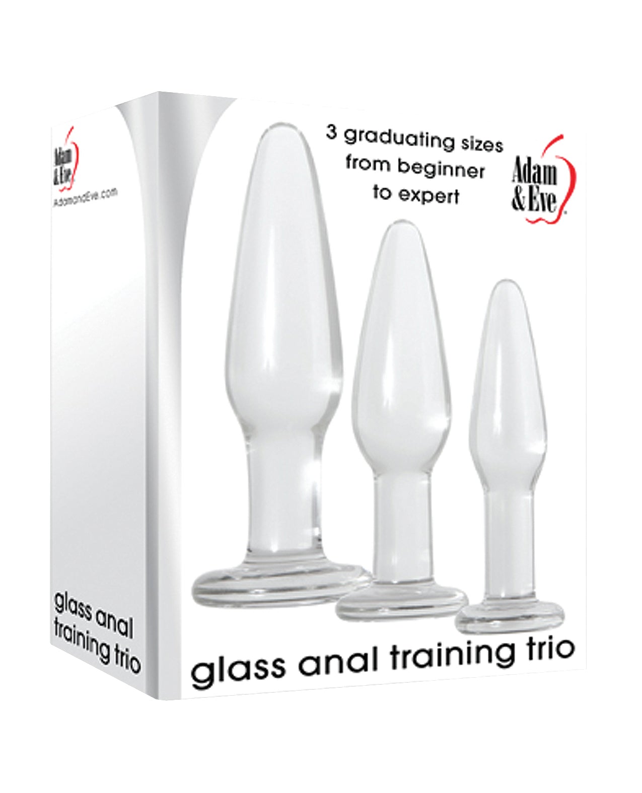 Adam &amp; Eve Glass Anal Training Trio