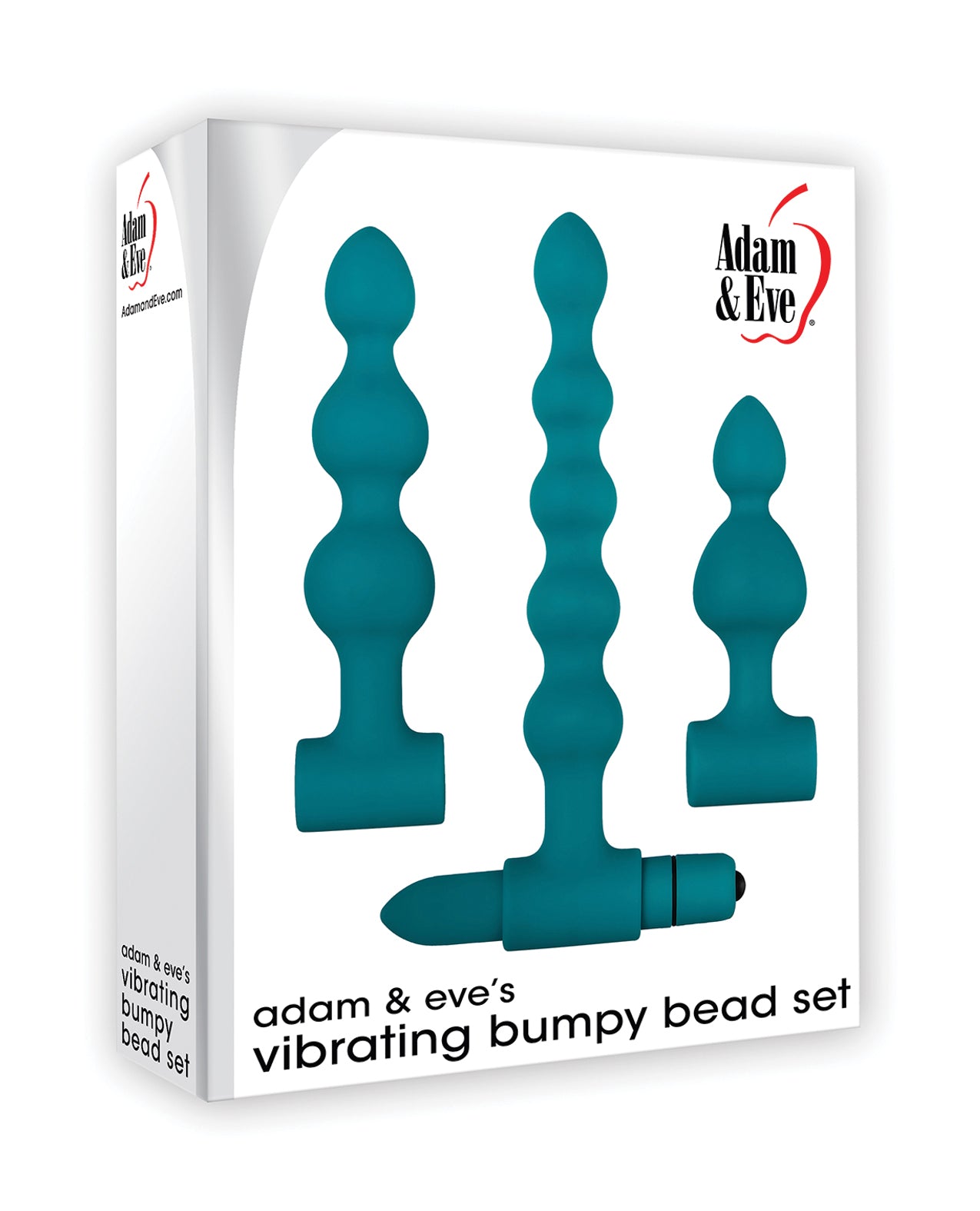 Adam &amp; Eve Vibrating Anal Bumpy Bead Set - Teal
