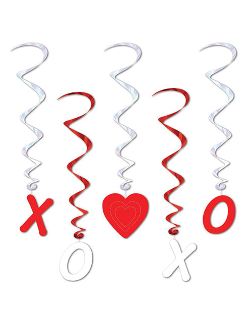 Valentines X&#039;s &amp; O&#039;s Whirls - Red/White