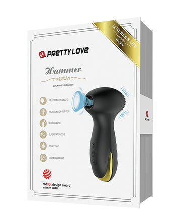 Pretty Love Hammer Sucking &amp; Vibrating - Black &amp; Gold