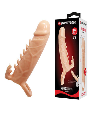 Pretty Love Emmitt 6.3&quot; Penis Sleeve - Ivory