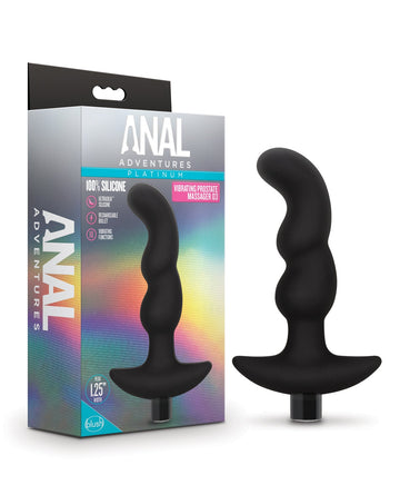 Blush Anal Adventures Platinum Silicone Vibrating Prostate Massager 03&nbsp;- Black