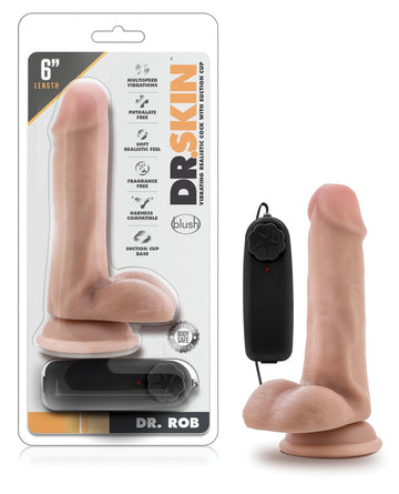 Blush Dr. Skin Dr. Rob 6&quot; Cock w/Suction Cup - Vanilla