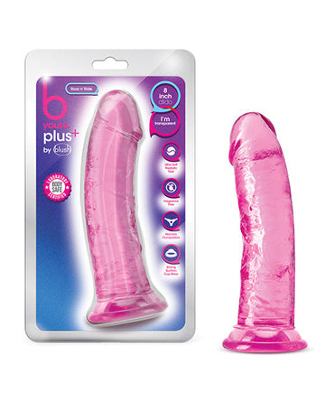 Blush B Yours Plus 8&quot; Roar n Ride Dildo - Pink