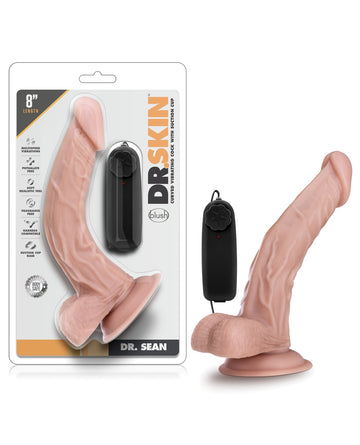 Blush Dr. Skin Dr. Sean 8&quot; Cock w/Suction Cup - Vanilla