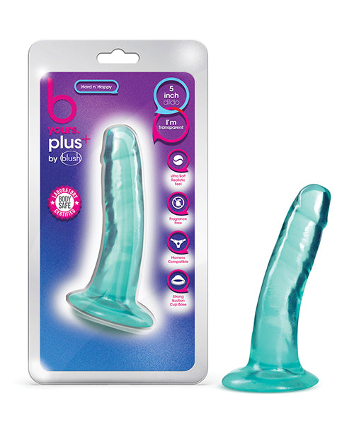 Blush B Yours Plus 5&quot; Hard n&#039; Happy Dildo - Teal