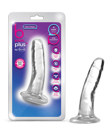 Blush B Yours Plus 5&quot; Hard n&#039; Happy Dildo - Clear