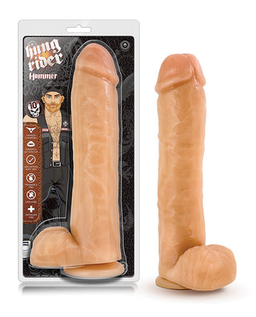 Blush Hung Rider Hammer 10&quot; Dildo w/Suction Cup - Flesh