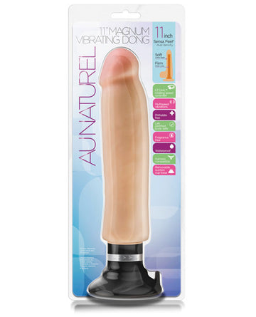 Blush Au Naturel 11&quot; Magnum Vibrating Dong - Beige