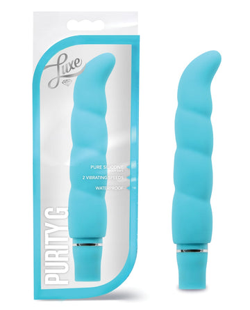 Blush Luxe Purity G Silicone Vibrator - Aqua