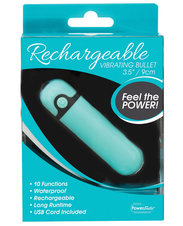 Simple &amp; True Rechargeable Vibrating Bullet - Teal