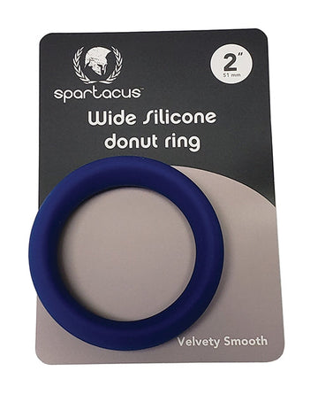 Spartacus 2&quot; Wide Silicone Donut Ring - Blue