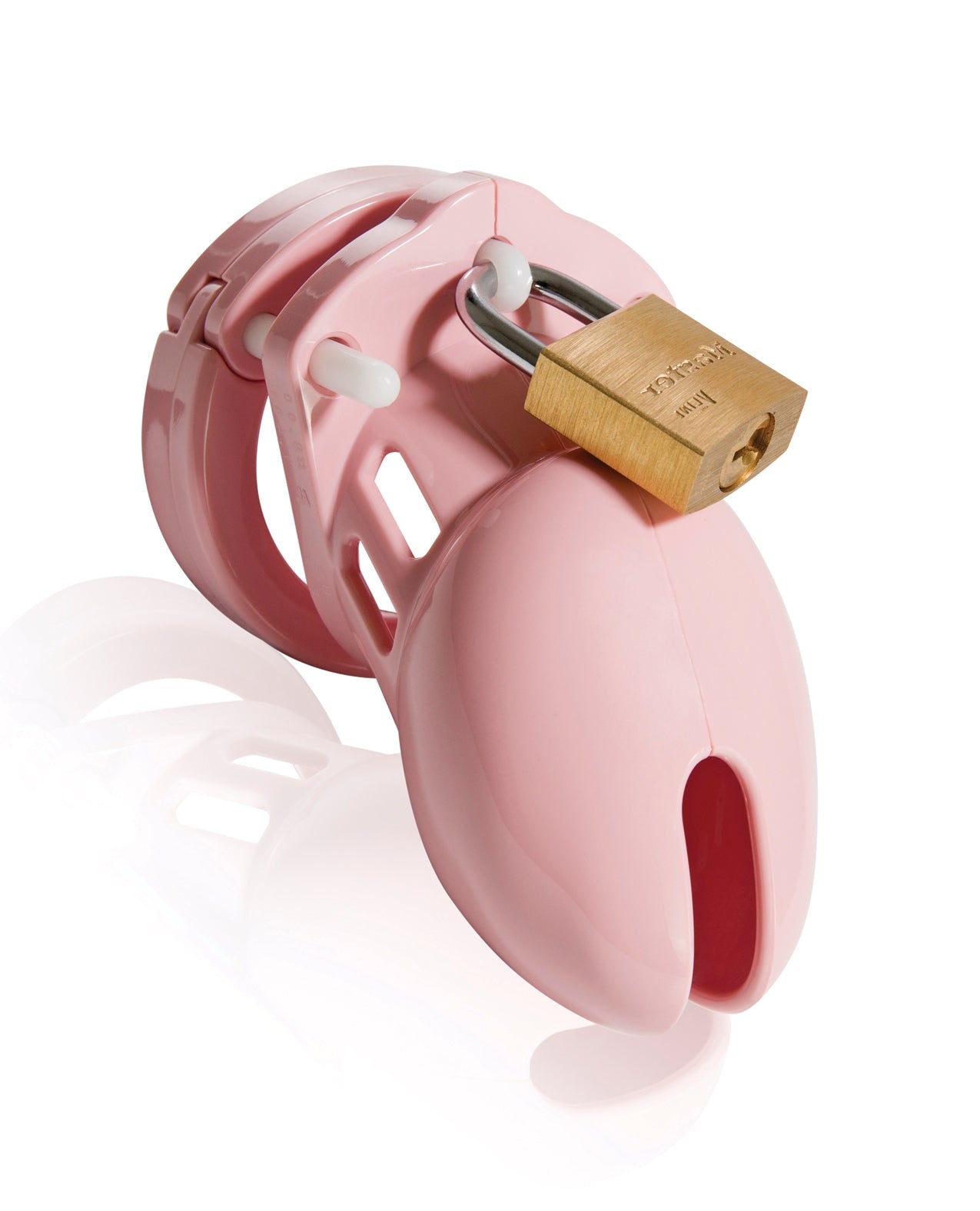 CB-6000S 2 1/2&quot; Cock Cage &amp; Lock Set - Pink