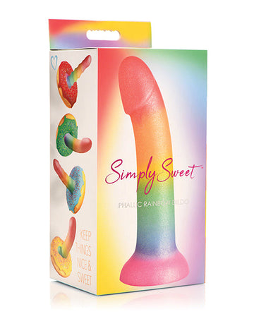 Curve Toys Simply Sweet 6.5&quot; Phallic Rainbow Dildo