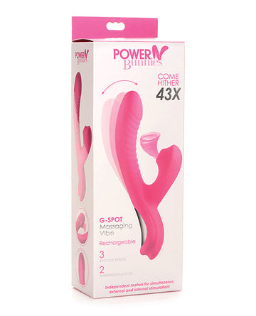 Curve Toys Power Bunnies Come Hither Suction Vibrator - Pink