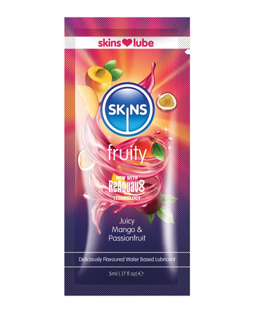 Skins Water Based Lubricant - 5 ml Foil Mango &amp; Passionfruit