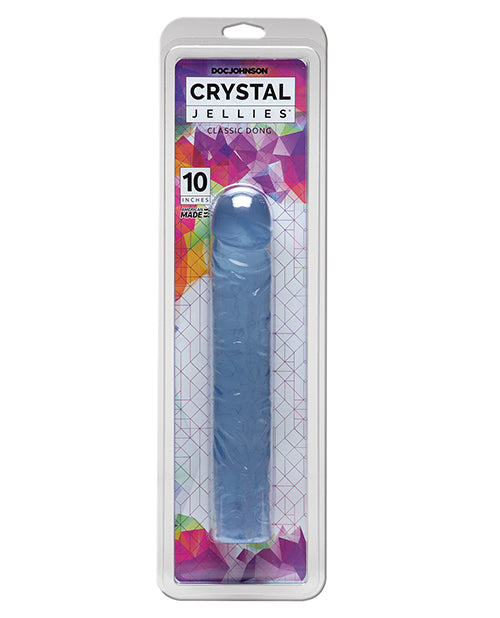 Crystal Jellies 10&quot; Classic Dildo - Clear