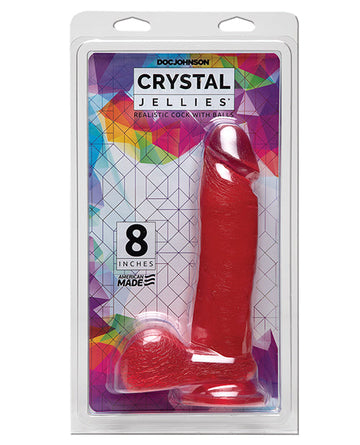Crystal Jellies 8&quot; Ballsy Cock - Pink