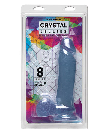 Crystal Jellies 8&quot; Ballsy Cock - Clear