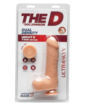 The D 7&quot; Dual Density Uncut D w/Balls - Vanilla