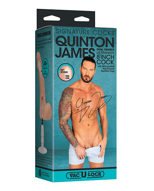 Signature Cocks ULTRASKYN 8&quot; Cock w/Removable Vac-U-Lock Suction Cup - Quinton James