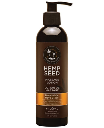 Earthly Body Hemp Seed Massage Lotion - 8 oz Dreamsicle