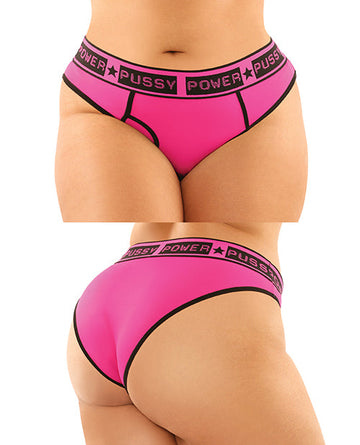 Vibes Buddy Pack Pussy Power Micro Brief &amp; Lace Thong Pnk/Blk QN