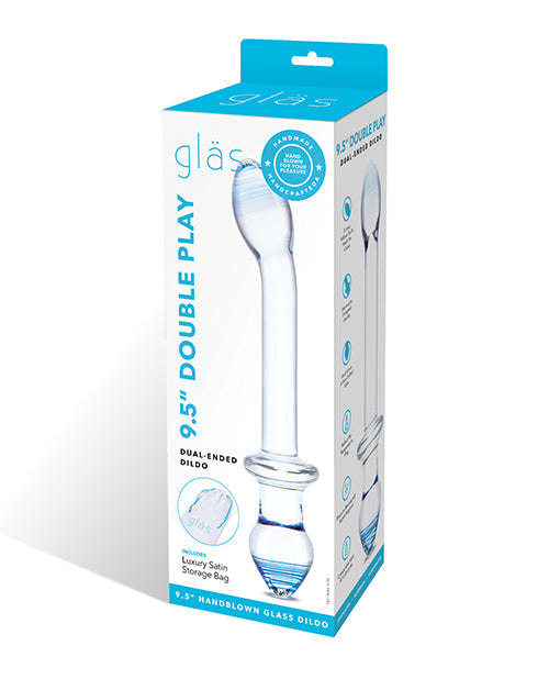 Glas 9.5&quot; Double Play Dual Ended Dildo - Clear