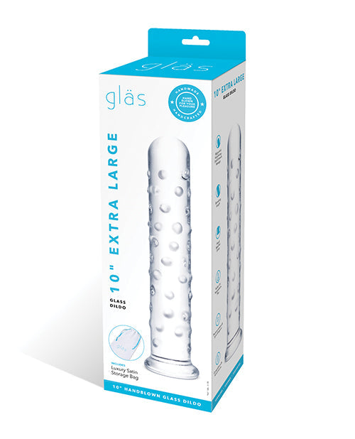 Glas 10&quot; Extra Large Glass Dildo - Clear