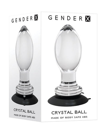 Gender X Crystal Ball Plug w/Suction Cup - Clear