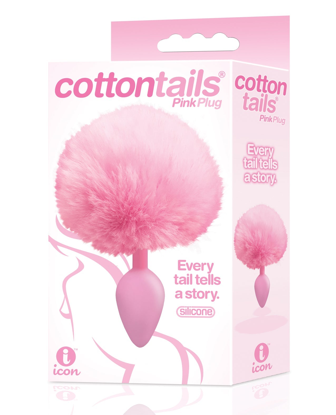 The 9&#039;s Cottontails Silicone Bunny Tail Butt Plug - Pink