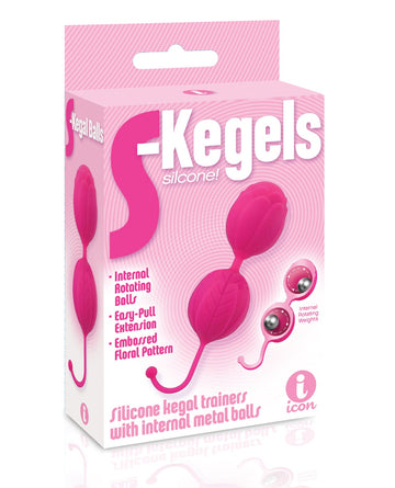 The 9&#039;s S-Kegels Silicone Balls - Pink