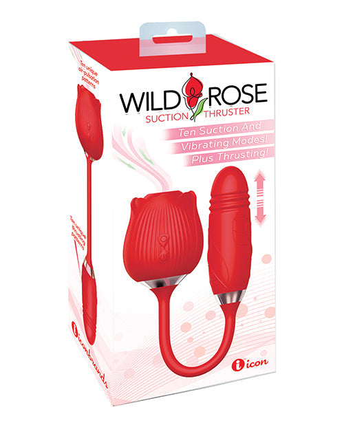 Wild Rose &amp; Thruster Vibrator - Red