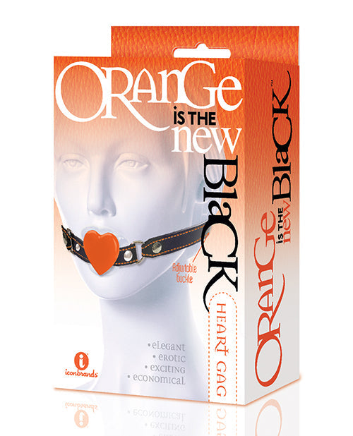 The 9&#039;s Orange is the New Black Silicone Heart Gag