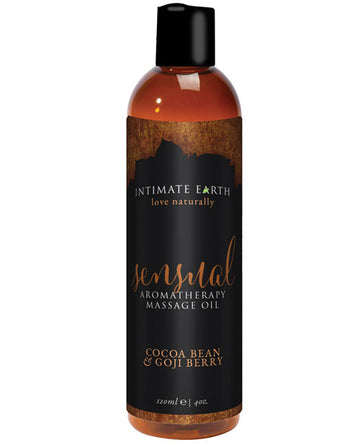 Intimate Earth Sensual Massage Oil - 120 ml Cocoa Bean &amp; Gogi Berry