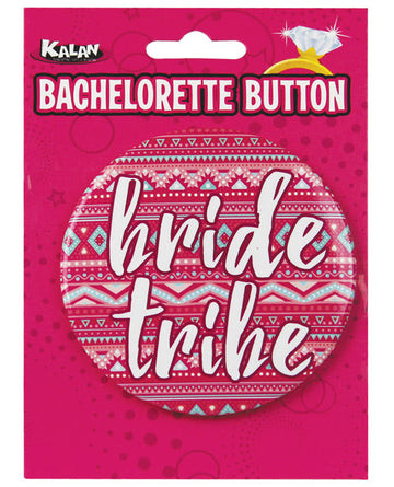Bachelorette Button - Bride Tribe Pink/White