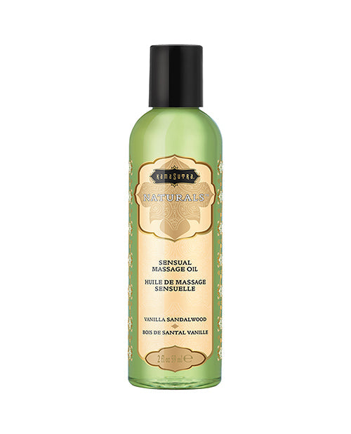 Kama Sutra Naturals Massage Oil - 2 oz Vanilla Sandalwood