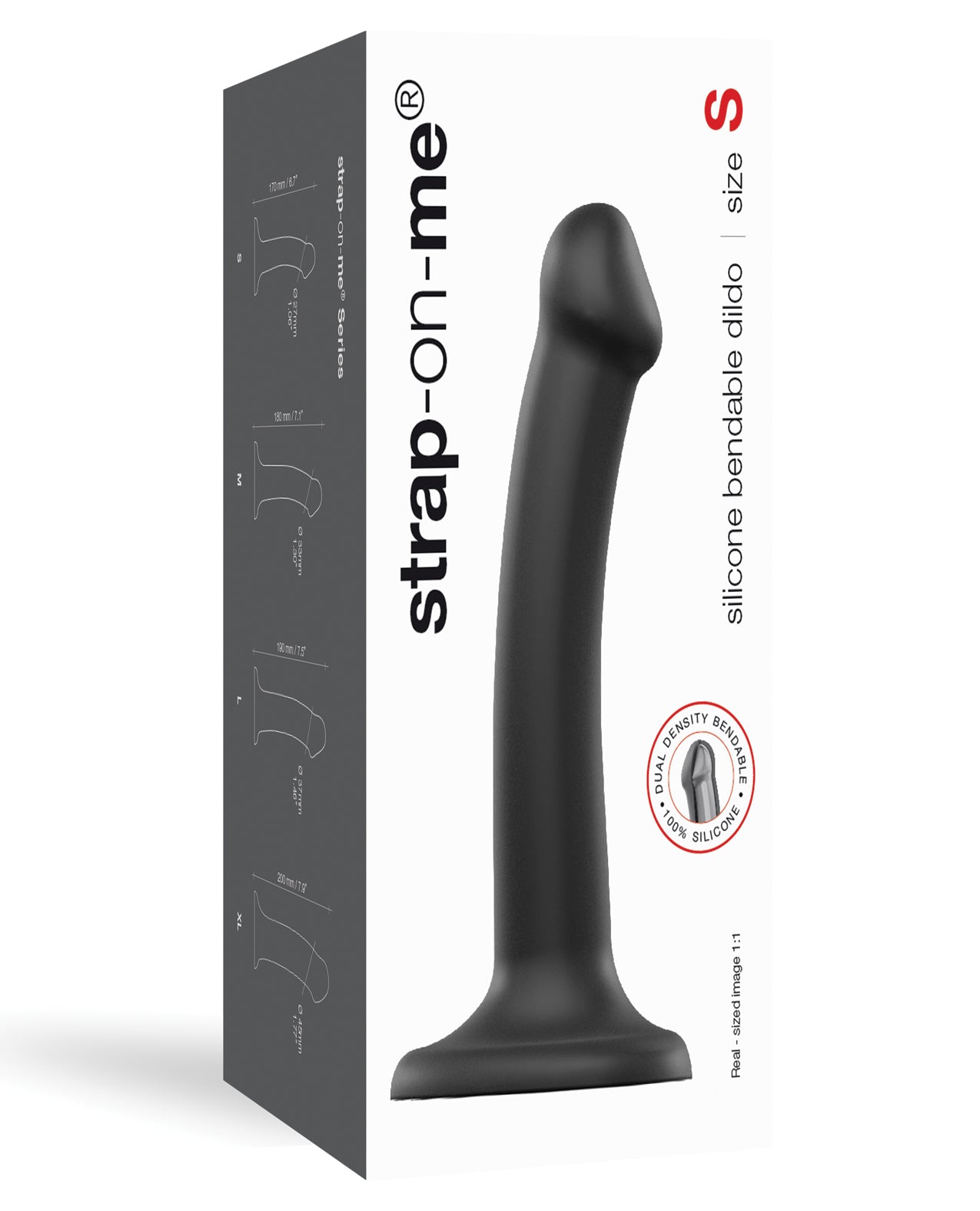 Strap On Me Silicone Bendable Dildo Small - Black