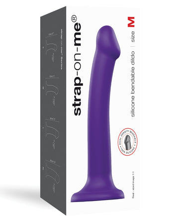 '=Strap On Me Silicone Bendable Dildo Medium - Purple