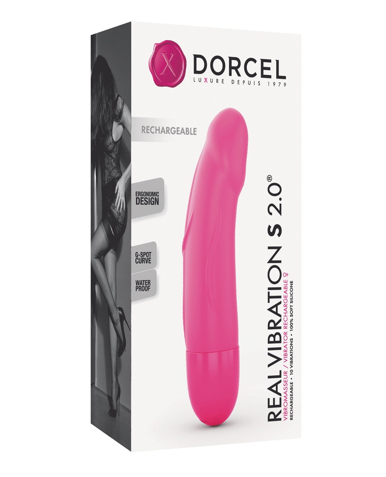 Dorcel Real Vibration S 6&quot; Rechargeable Vibrator - Pink