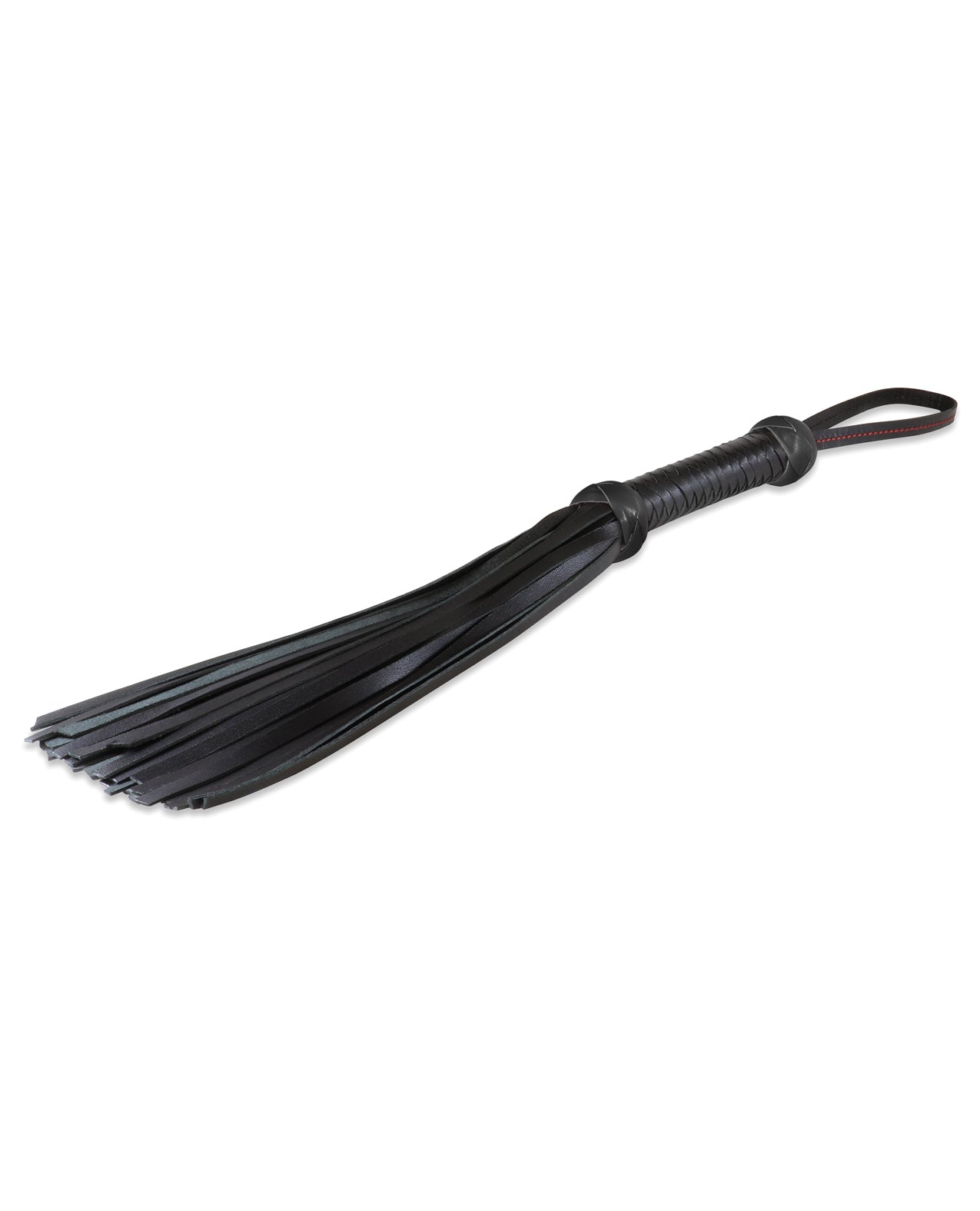 Sultra 16&quot; Lambskin Twill Weave Grip Flogger - Black