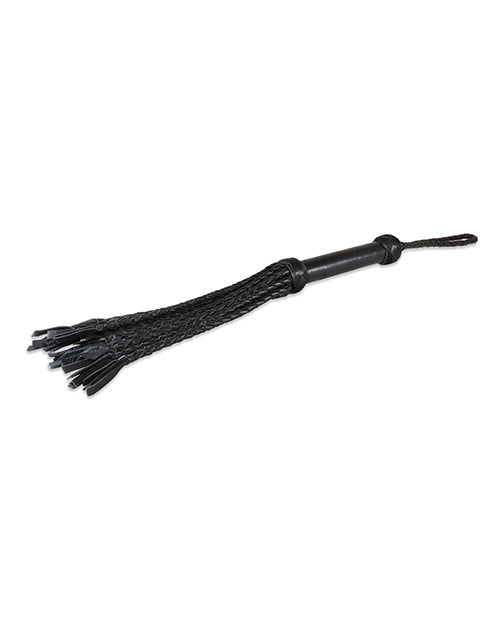 Sultra 16&quot; Lambskin Wrapped Grip Flogger - Black
