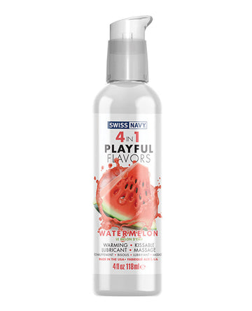 Swiss Navy 4 in 1 Playful Flavors Watermelon - 4 oz