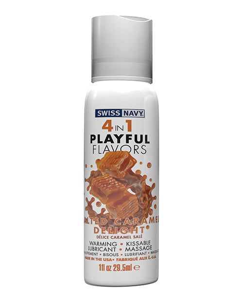 Swiss Navy 4 in 1 Playful Flavors Salted Caramel Delight - 1 oz