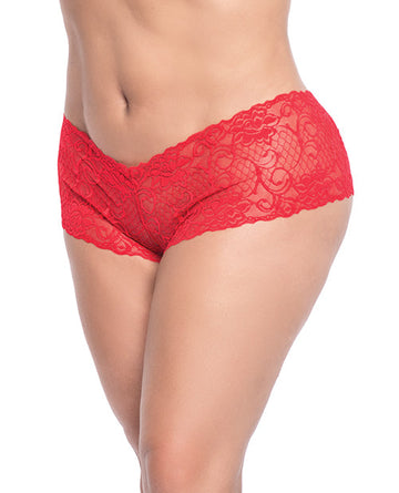 Lace Boyshort Red 1X/2X