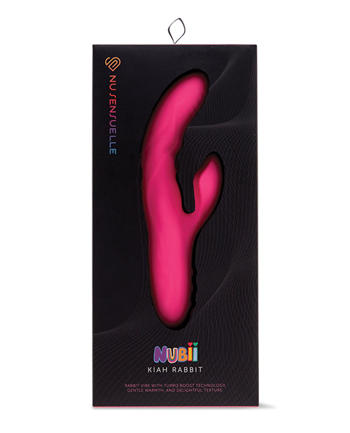 Nu Sensuelle Nubii Kiah Turbo Boost &amp; Heating Dual Stim Rabbit - Pink