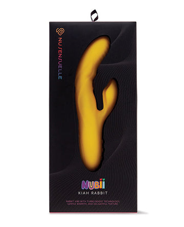 Nu Sensuelle Nubii Kiah Turbo Boost &amp; Heating Dual Stim Rabbit - Yellow