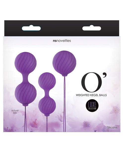 Luxe O Weighted Kegel Balls Set - Purple