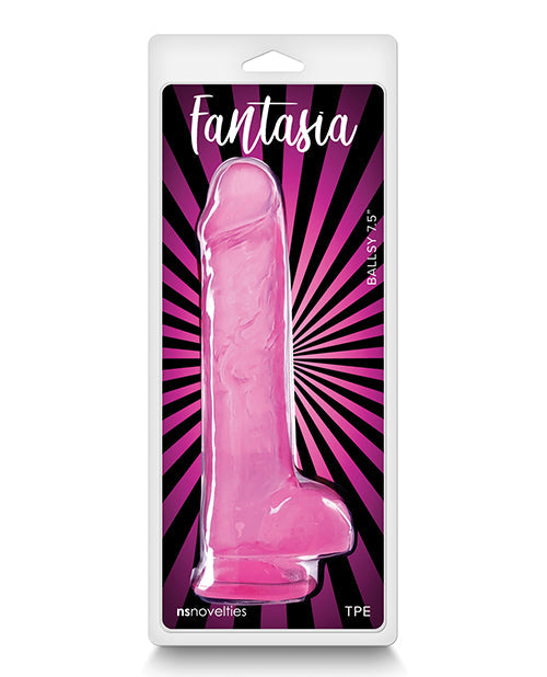 Fantasia Ballsy 7.5&quot; Dildo - Pink
