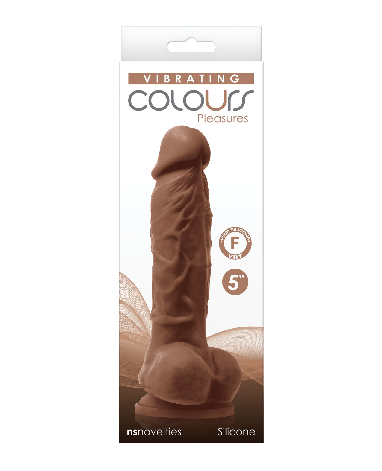 Colours Pleasures 5&quot; Vibrating Dildo - Brown